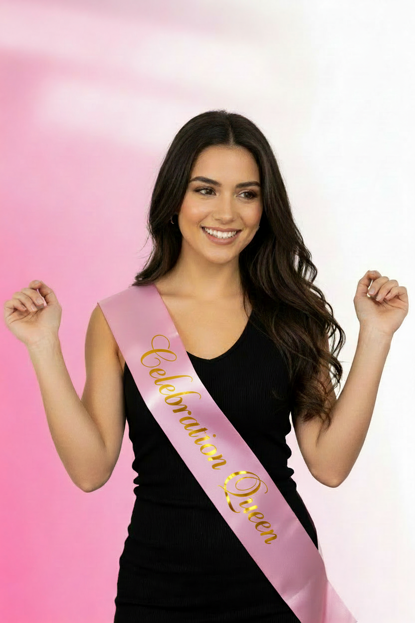 Fascia con scritta dorata